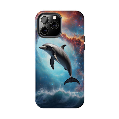 Cosmic Dolphin Space Vibes - iPhone Case