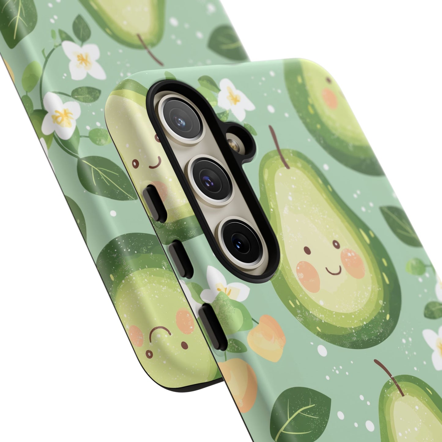 Avocado Face Parade Tough Samsung Galaxy Case – Cute Fruit Design, Dual - Layer Protection - BOGO Cases