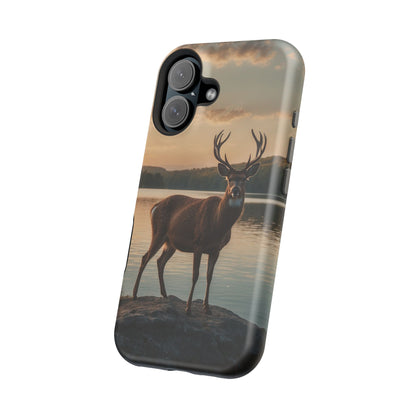 Majestic Stag at Sunset – MagSafe iPhone Case