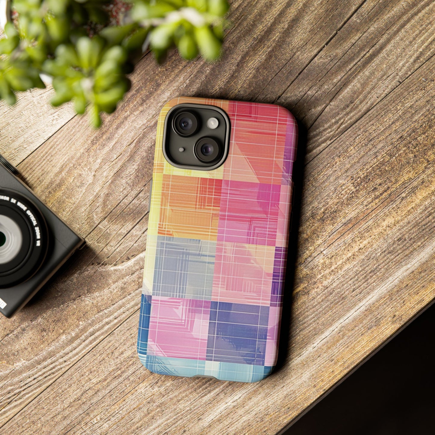 Pastel Panache Watercolor Plaid Case