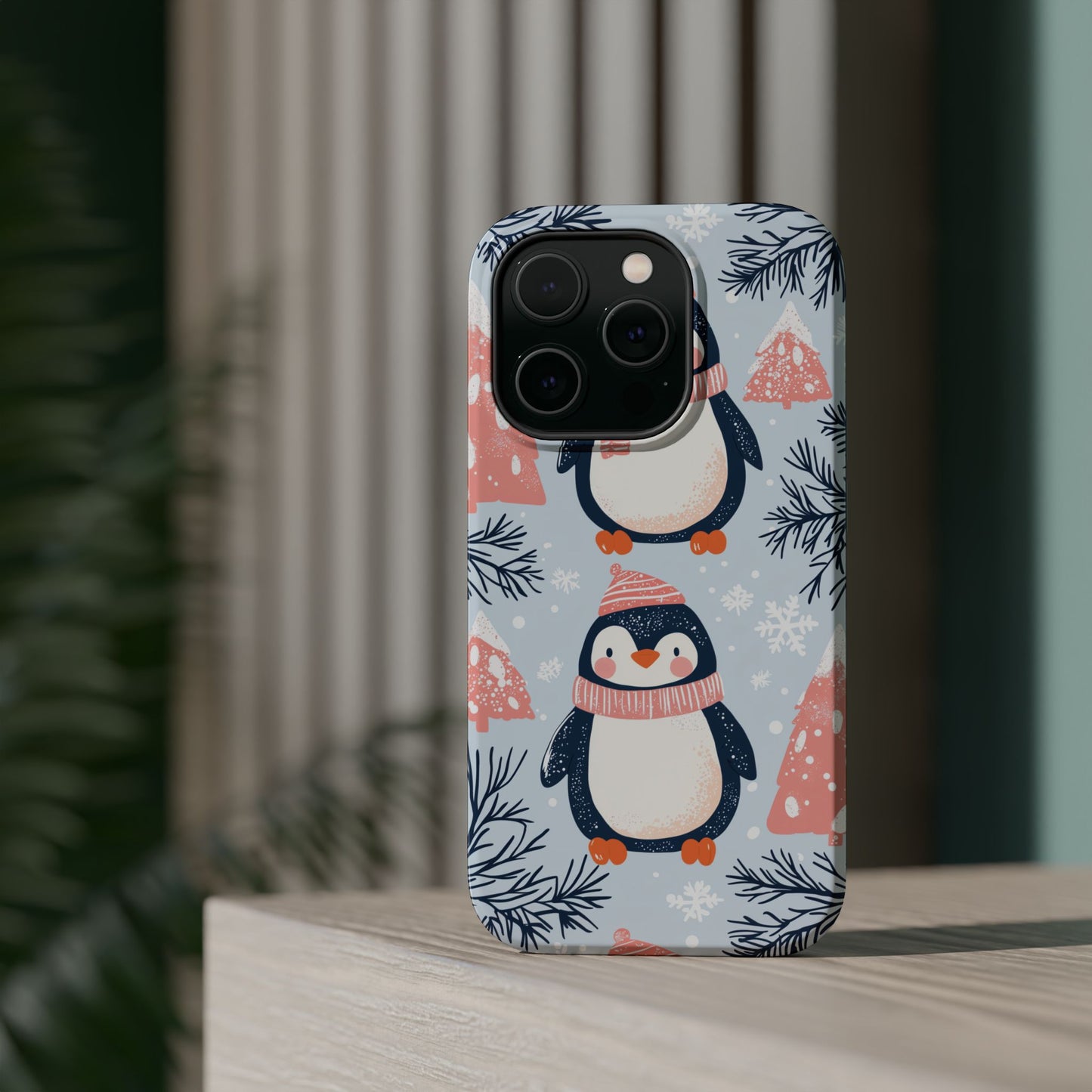 Penguin in Winter Wonderland MagSafe iPhone Case