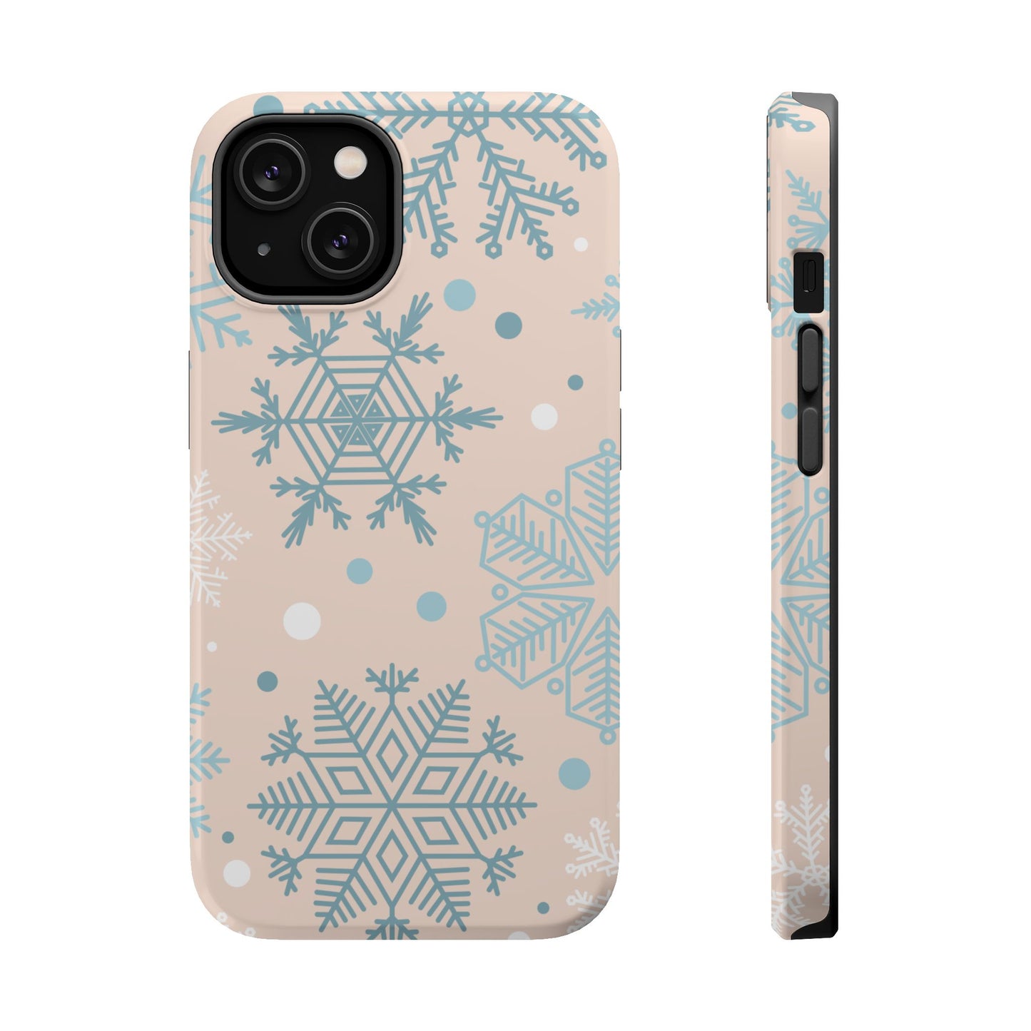 Winter Snowflakes MagSafe iPhone Case – Shockproof, Smooth Matte Finish, Dual-Layer Protection