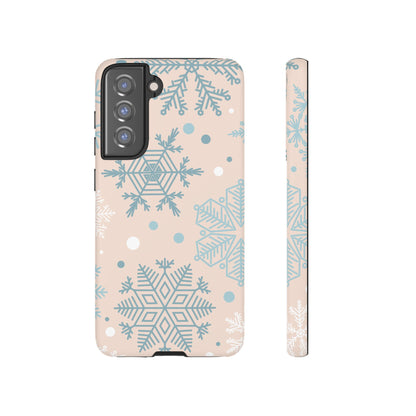 Winter Snowflakes Samsung Galaxy Case – Shockproof, Smooth Matte Finish, Dual-Layer Protection