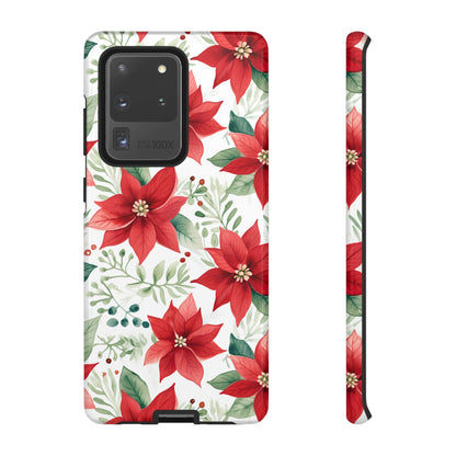 Festive Poinsettia Holiday Pattern – Samsung Galaxy Series Case