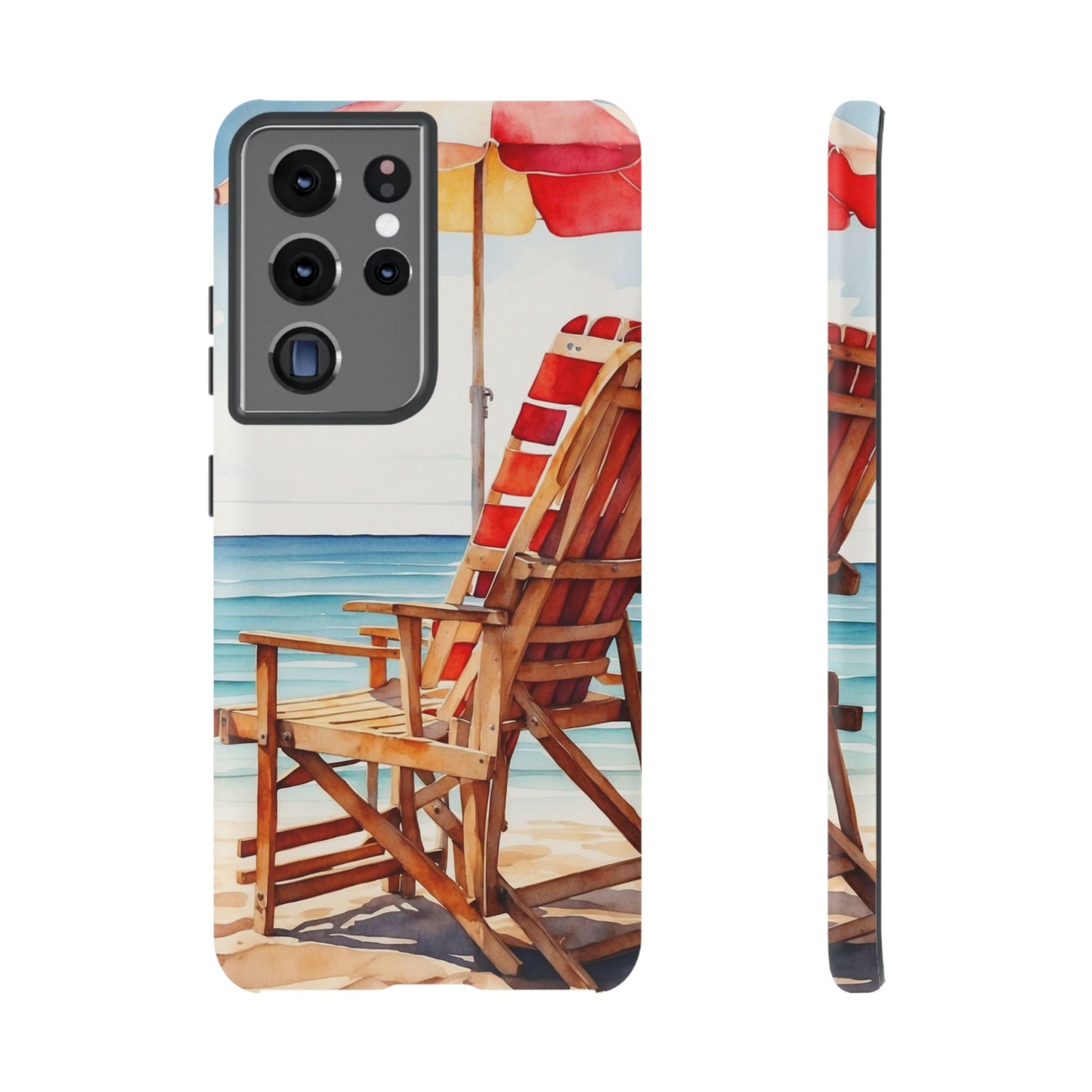 Beach Bliss Samsung Galaxy Case – Relaxing Seaside Chair and Umbrella Design