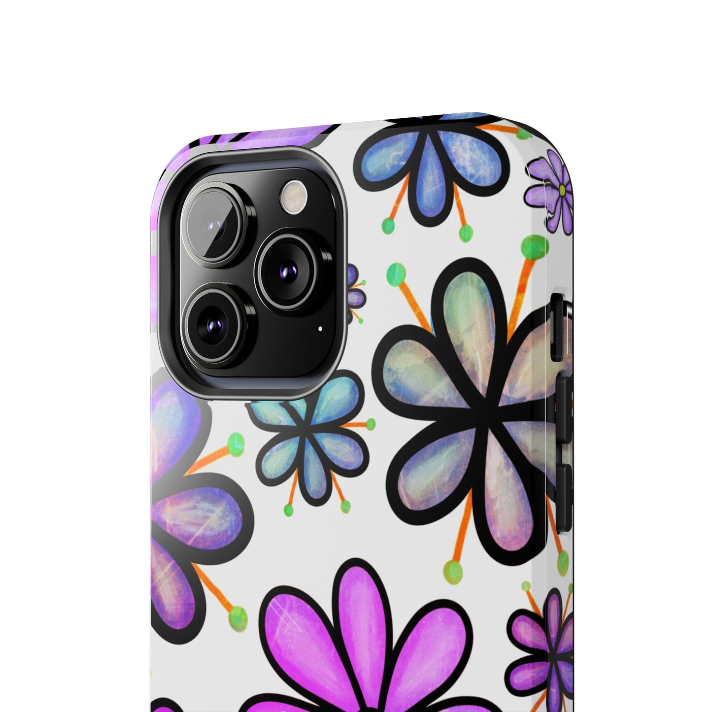 Whimsical Lavender Floral iPhone Case – Ultra-Slim, High-Gloss Finish