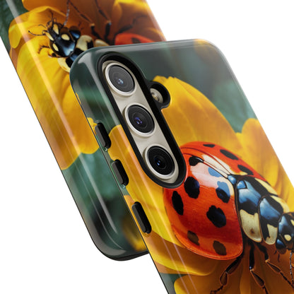 Golden Blooms & Ladybug Charm - Samsung Galaxy Case