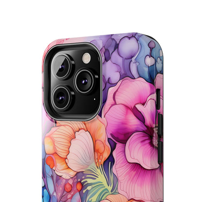 Bright Watercolor Floral Splash iPhone Series Case – Bold Artistic Design