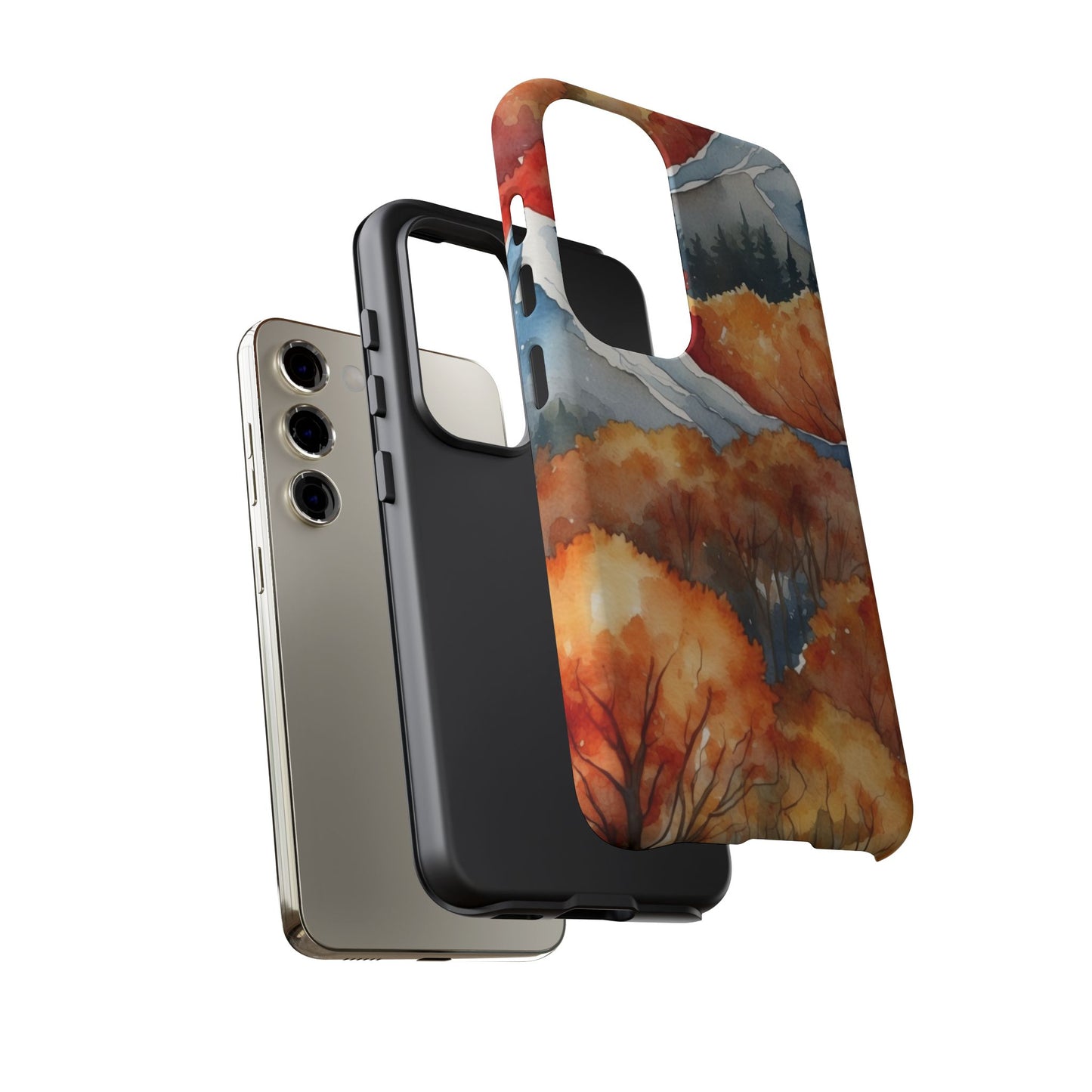 Autumn Mountain Forest Watercolor - Samsung Galaxy Case