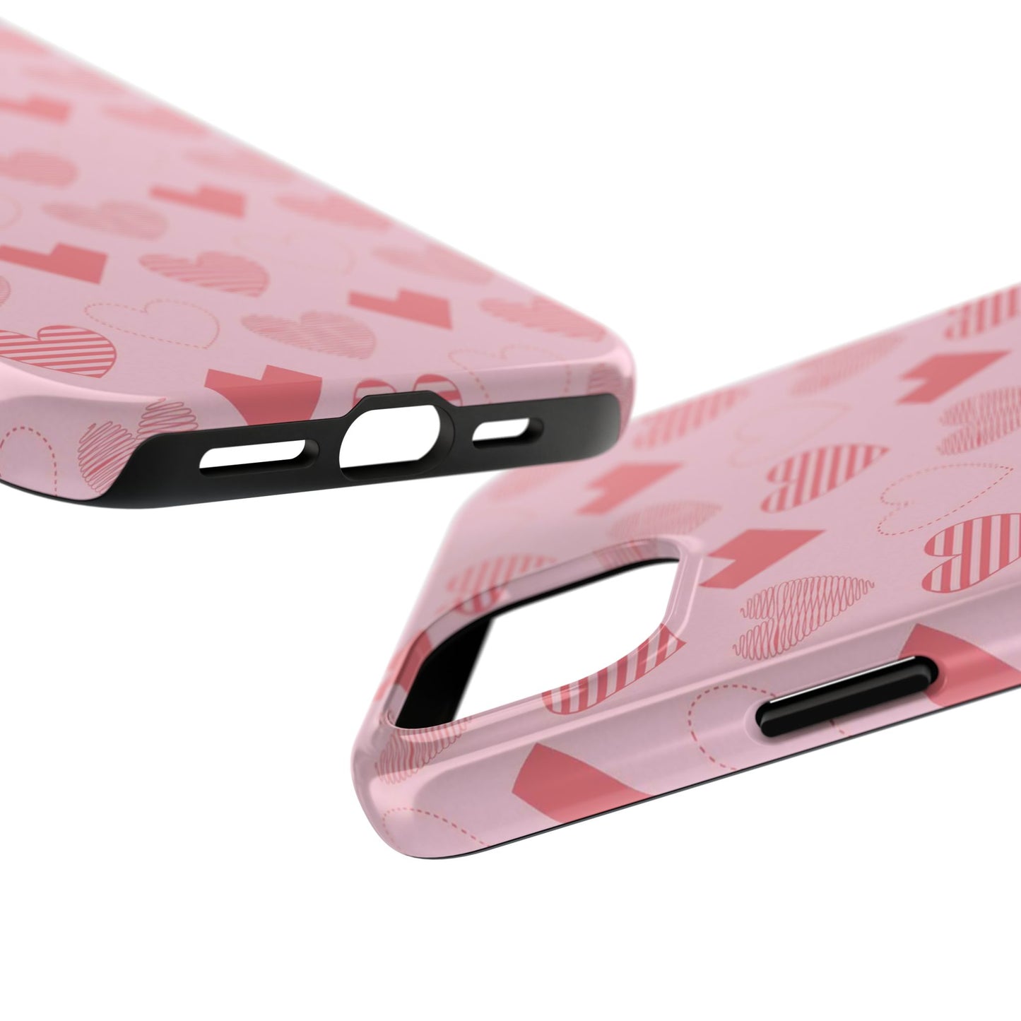 Striped Hearts iPhone Case