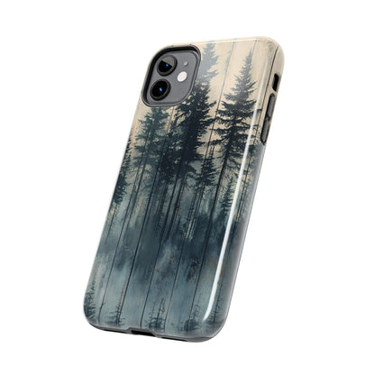 Misty Forest iPhone Case - Rustic Nature-Inspired Protective Cover