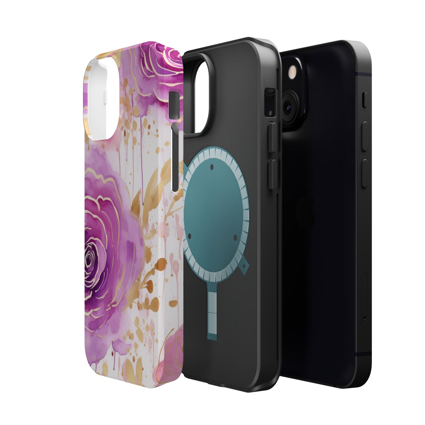 Radiant Purple & Gold Floral - MagSafe iPhone Series Case