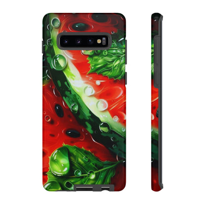 Juicy Watermelon & Mint Samsung Galaxy Case – Tough Dual-Layer, Vibrant Summer Design