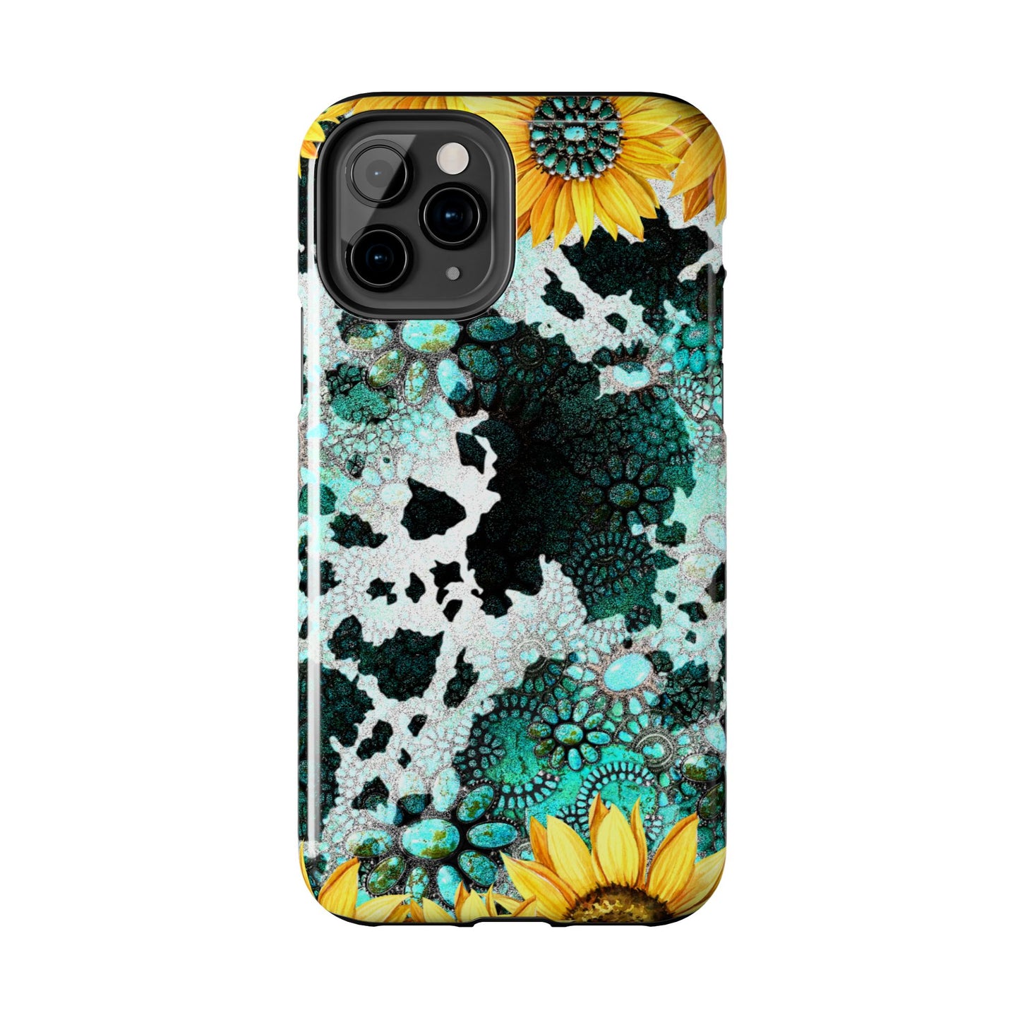 Boho Turquoise Sunflower Lace - iPhone Series Case