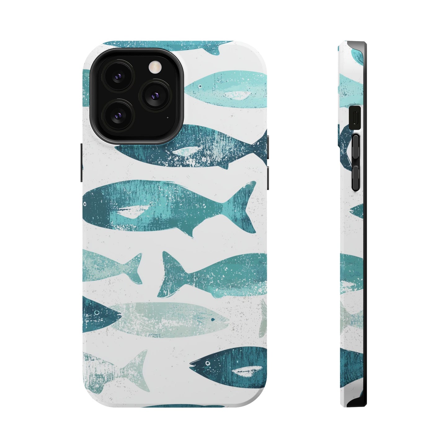 Vintage Blue Fish Print - MagSafe iPhone Series Case