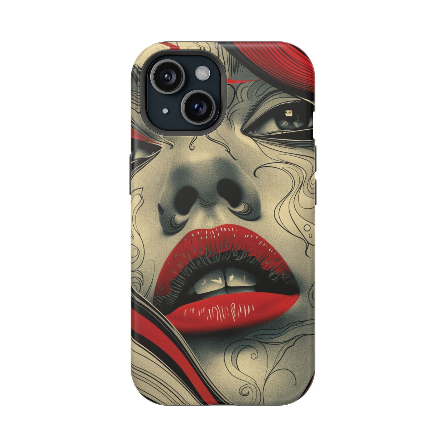 Bold Beauty Red Lips iPhone Case