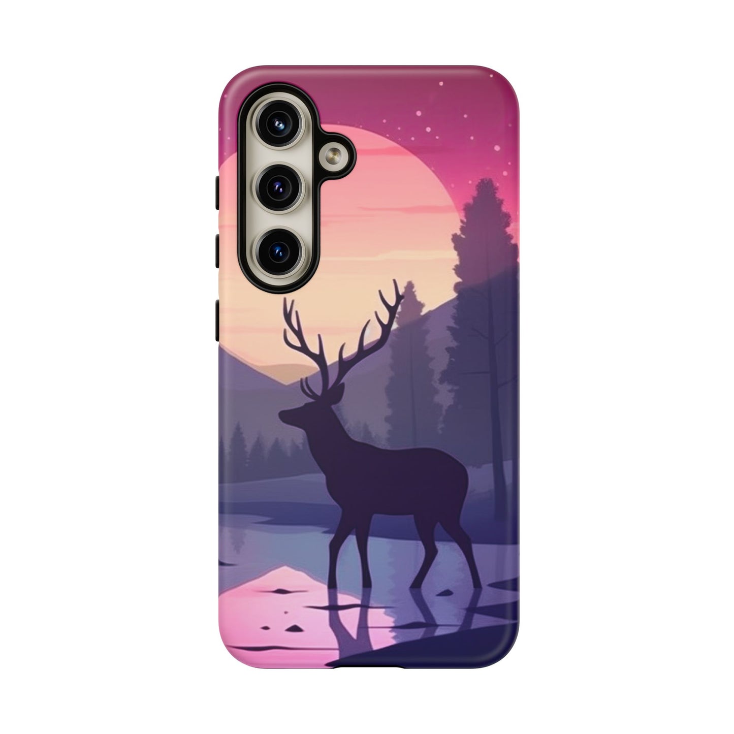 Twilight Elegance: Stag Reflection – Samsung Galaxy Case