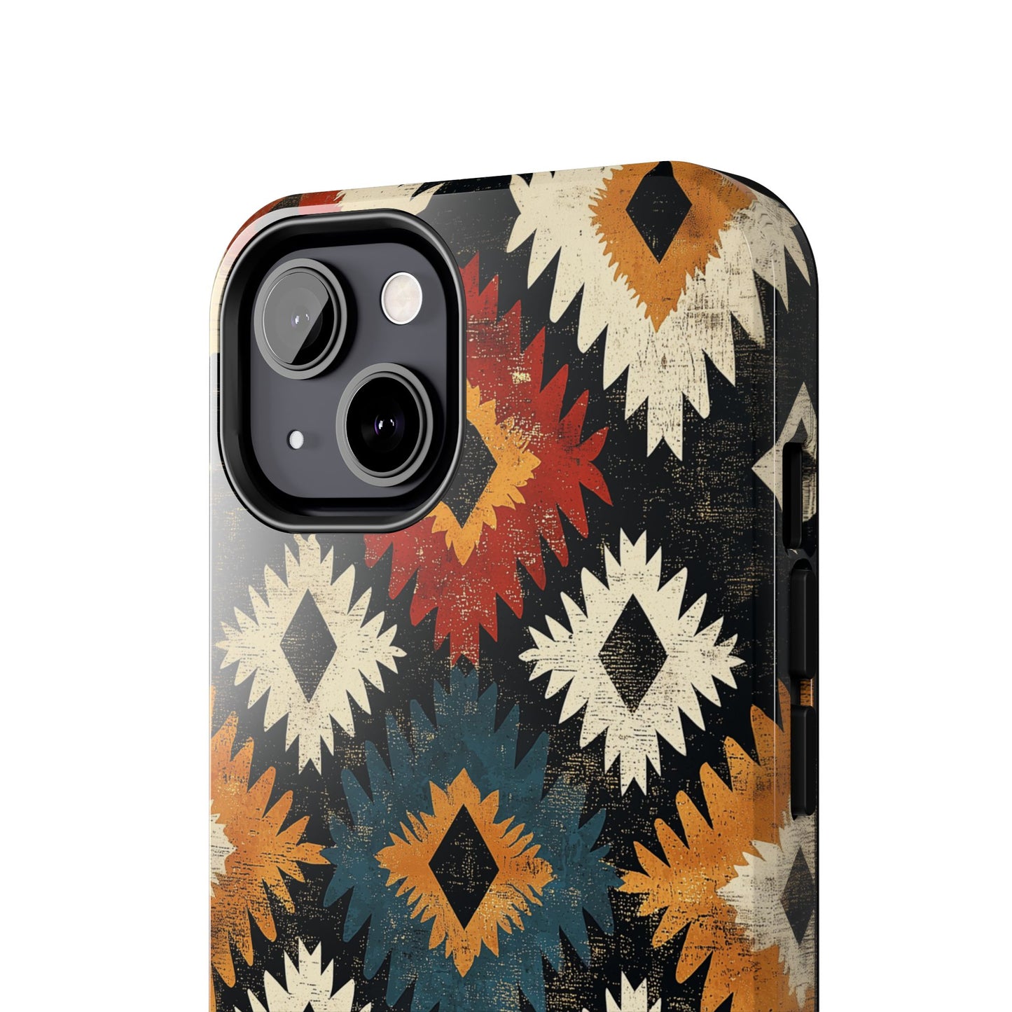 Rustic Tribal Sunburst Tough iPhone Case – Vibrant Geometric Design, Dual - Layer Protection - BOGO Cases