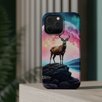 Vibrant Stag in Bloom – MagSafe iPhone Case