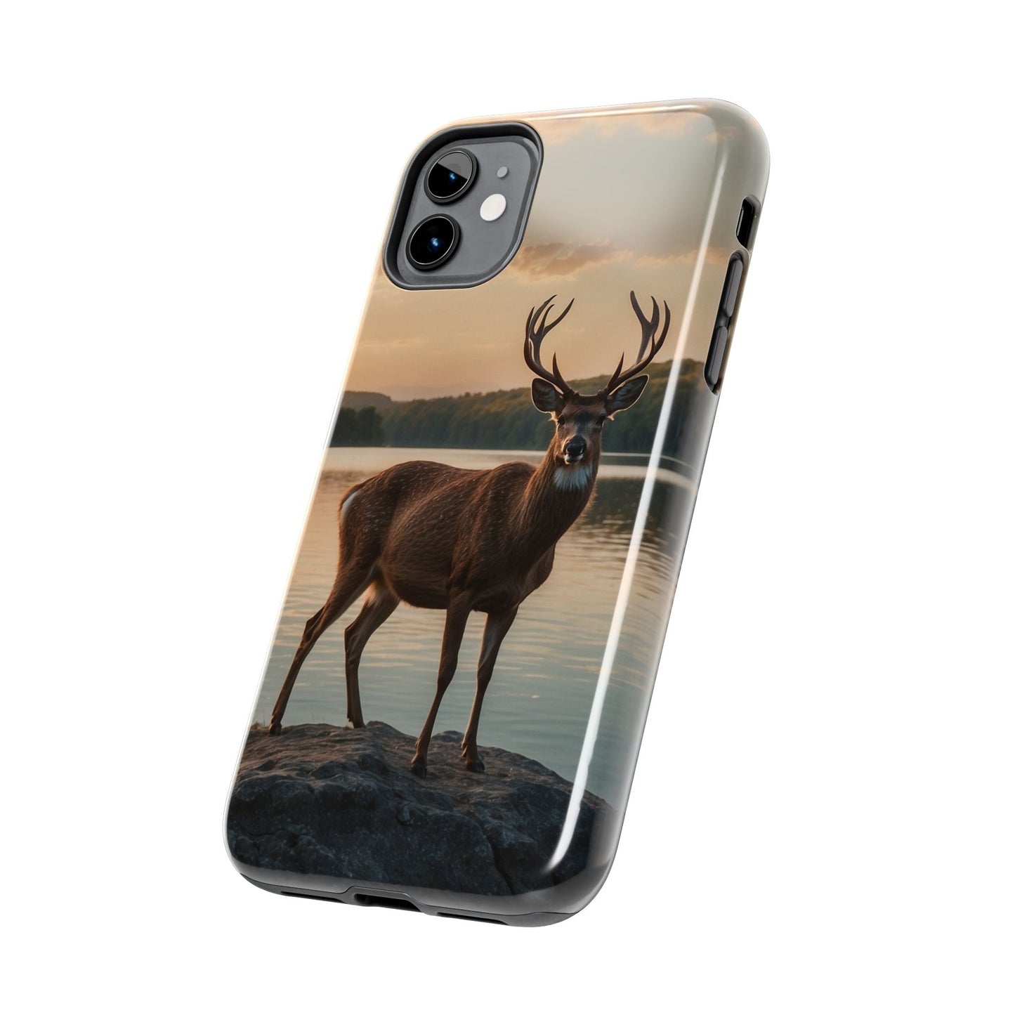 Majestic Stag at Sunset – iPhone Case