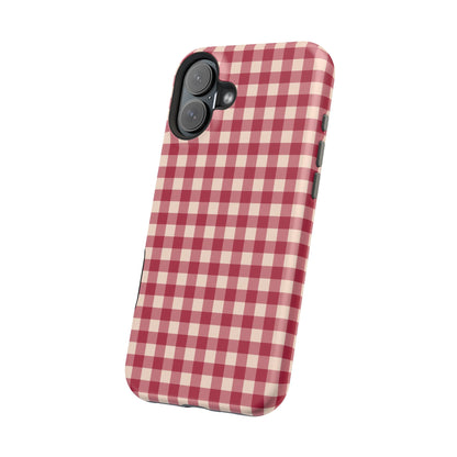 Vintage Red Gingham Check – MagSafe iPhone Case