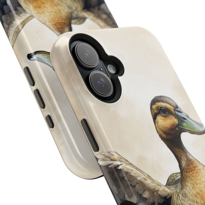 Graceful Duck in Watercolor Scene - MagSafe iPhone Case