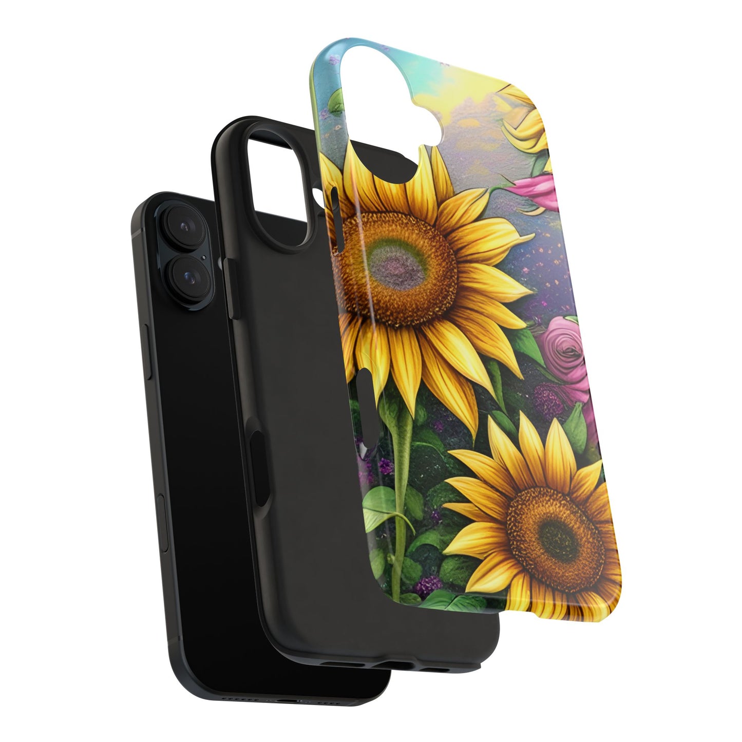 Whimsical Sunflower & Rose Garden - iPhone Series Case