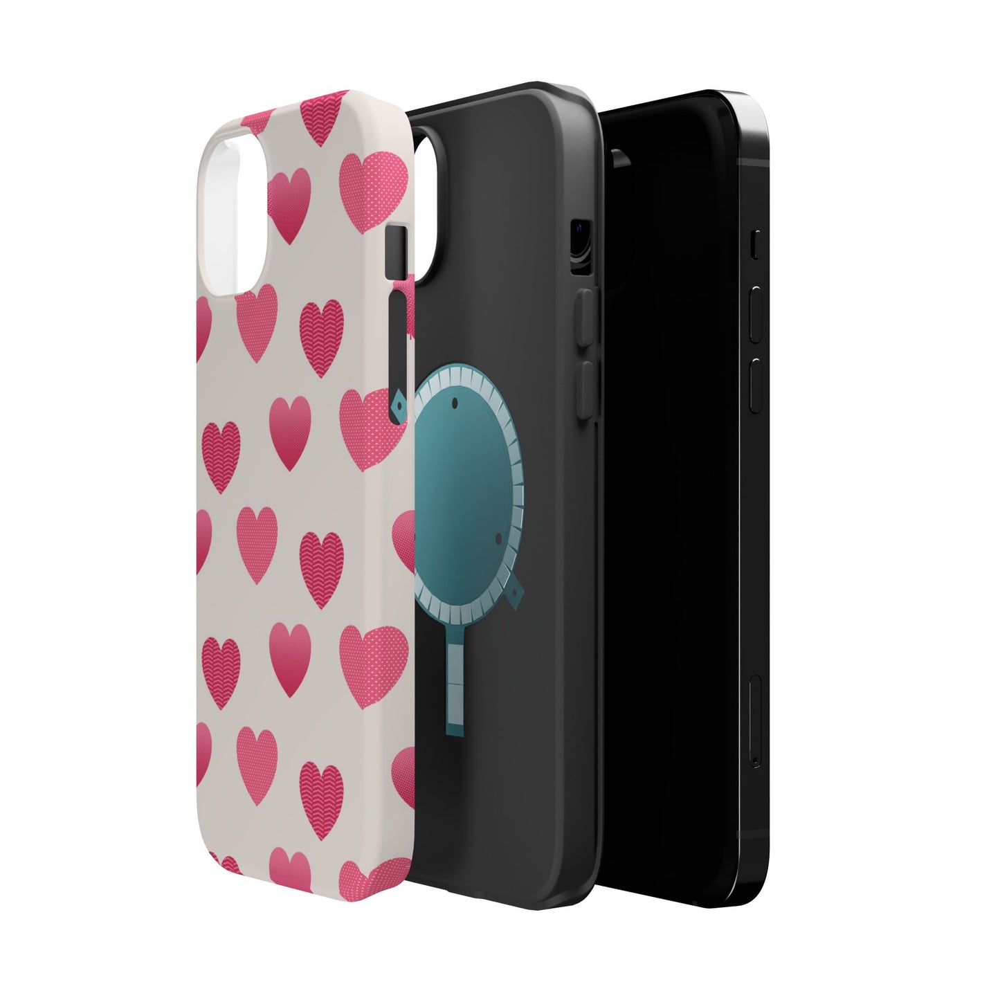 Textured Hearts MagSafe iPhone Case