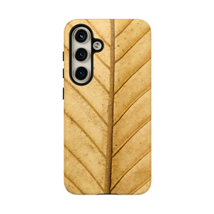 Golden Leaf Texture Samsung Galaxy Case – Minimal Nature