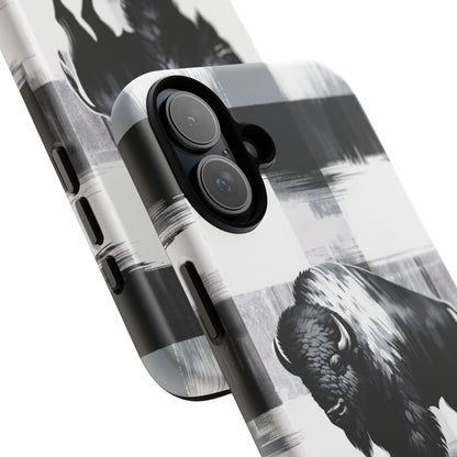 Black White Buffalo Plaid Phone Case! - BOGO Cases