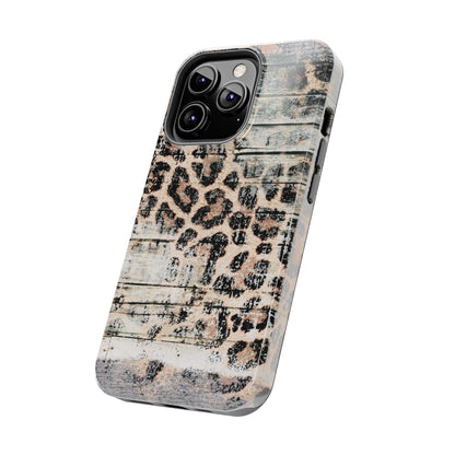 Rustic Leopard Wood Print - iPhone Series Case