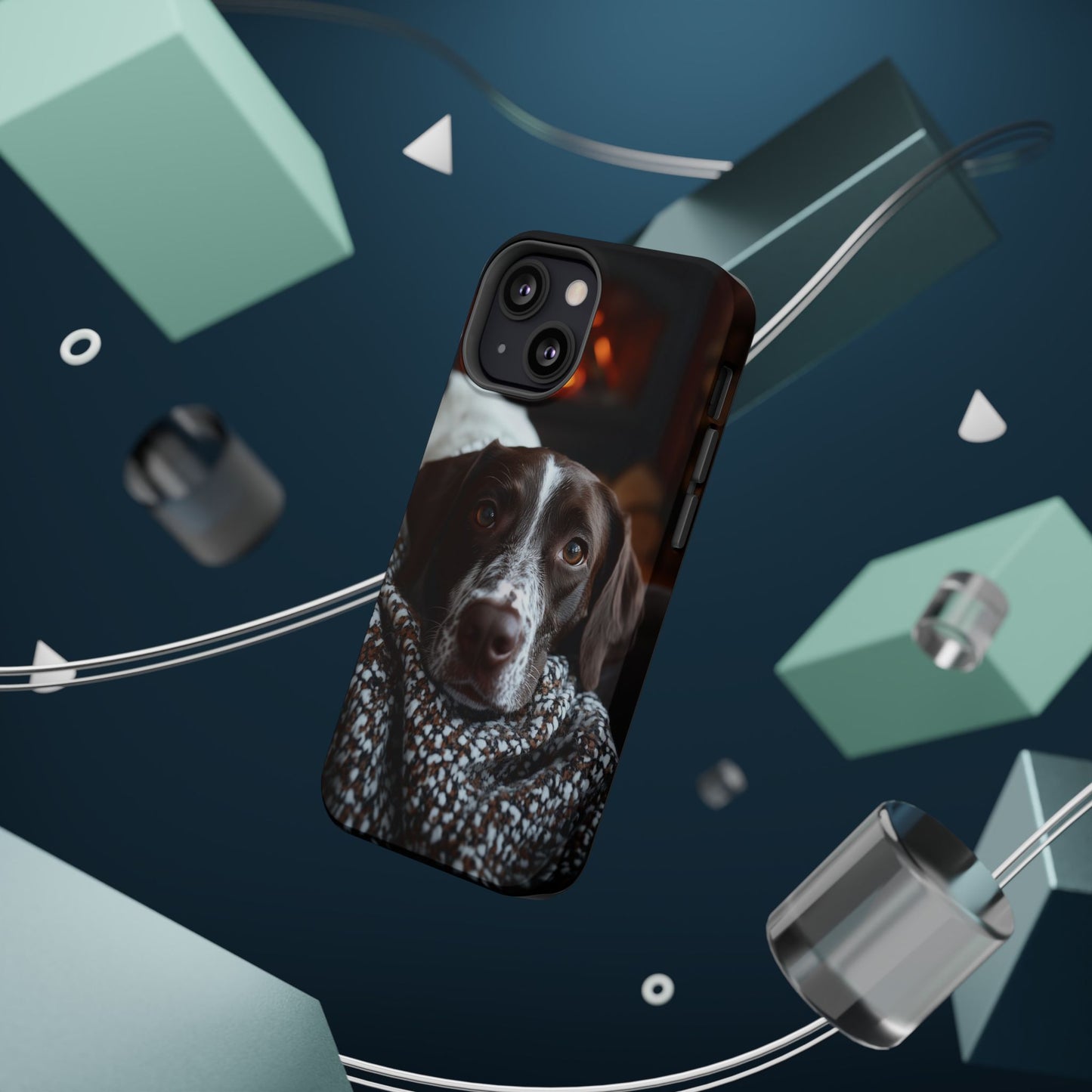 Majestic German Shorthaired Pointer MagSafe iPhone Case – Sunset Prairie Design