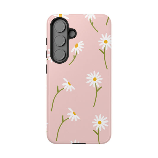 Daisy Delight Tough Samsung Galaxy Case – Cute Floral Design with Dual-Layer Protection