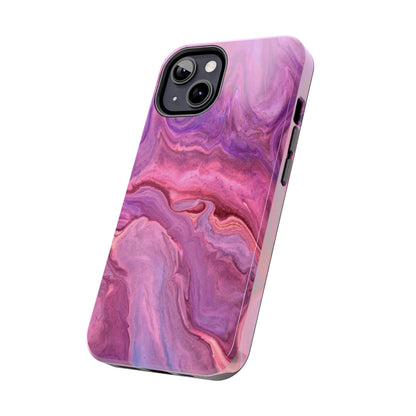 Lavender Dreamscape – iPhone Case with Pink & Purple Marble Swirl