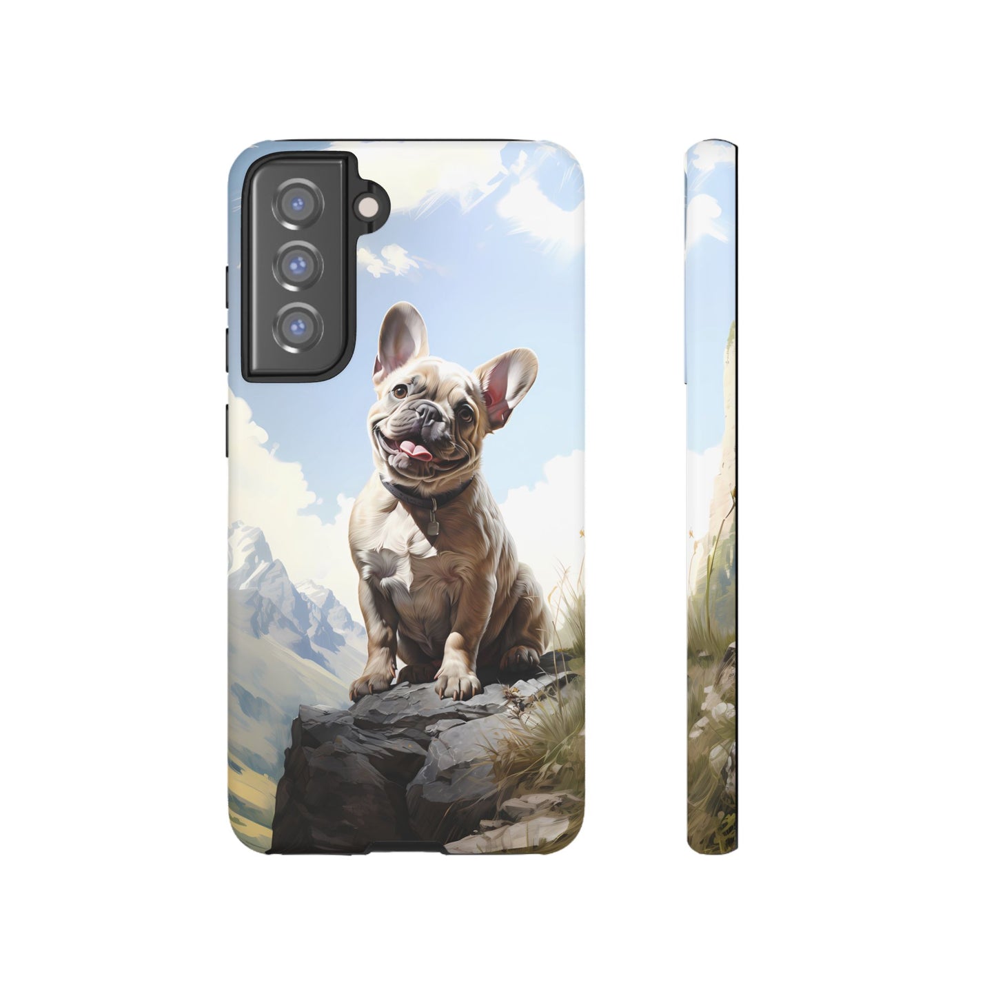 Frenchie iPhone Samsung Galaxy Phone Case! French Bull Dog Standing Proudly. Extremely Tough & Durable With Dual Layer Protection.