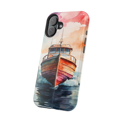 Sunset Sail Watercolor Boat –  MagSafe iPhone Series Case