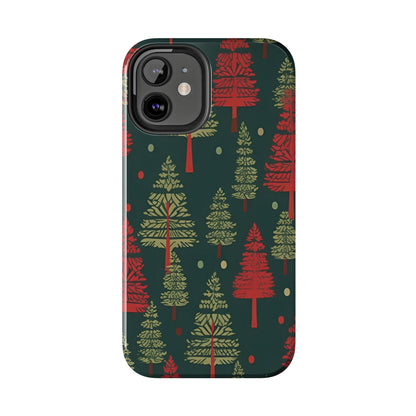 Retro Christmas Trees Pattern - iPhone Series Case