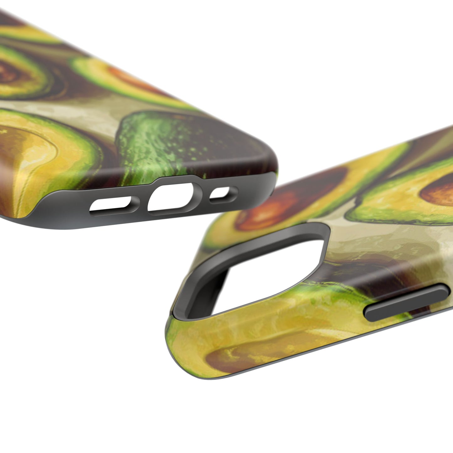 Realistic Avocado MagSafe iPhone Case – Detailed Green Fruit Design, Shockproof Protection