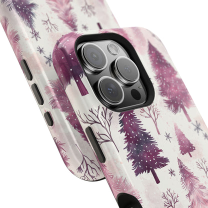 Winter Wonderland Purple Christmas Trees –  MagSafe iPhone Series Case