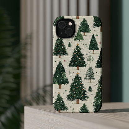 Festive Christmas Tree Forest Pattern – MagSafe iPhone Series Case