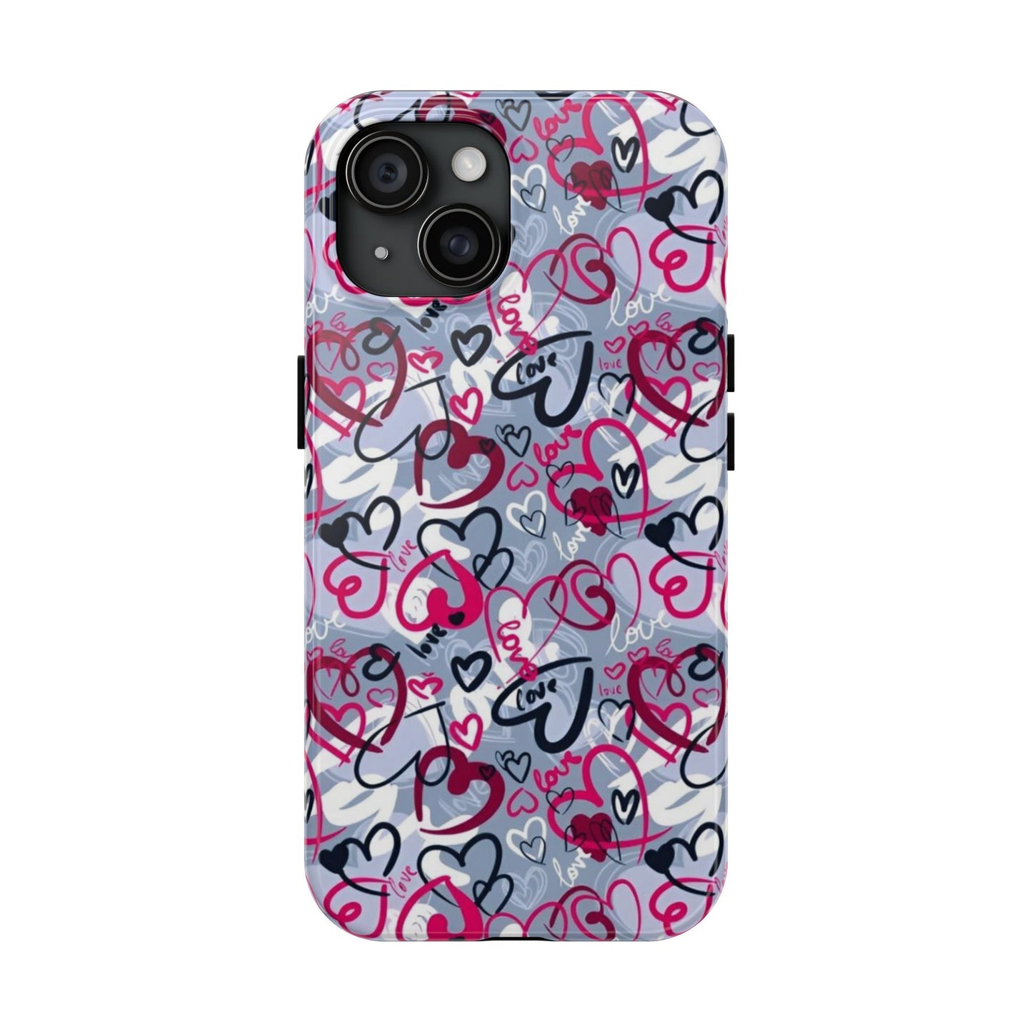 Graffiti Love Hearts iPhone Case