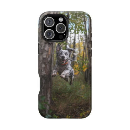 Happy Forest Dog MagSafe iPhone Case – Nature-Inspired Protective Cover