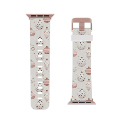  Blush Pink Holiday Ornaments Apple Watch Band