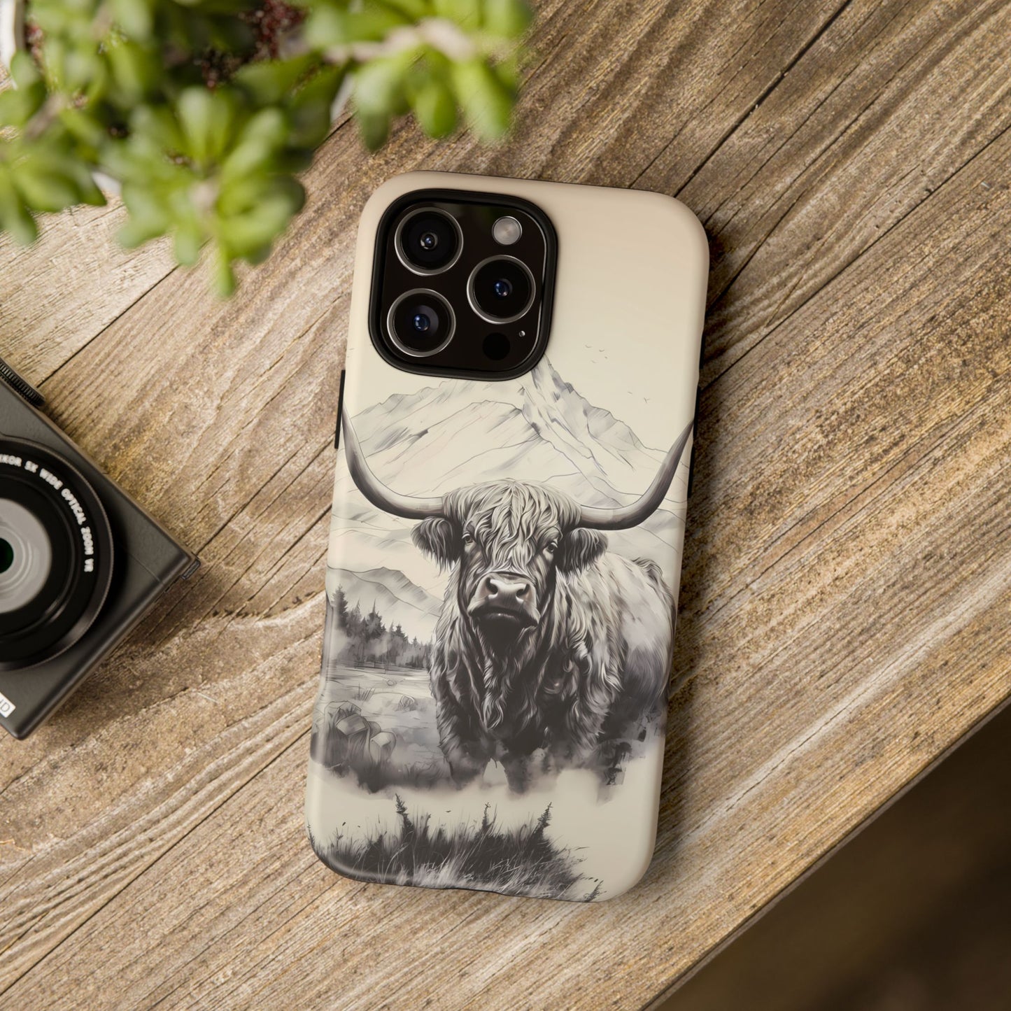 Highland Cow Western iPhone Case