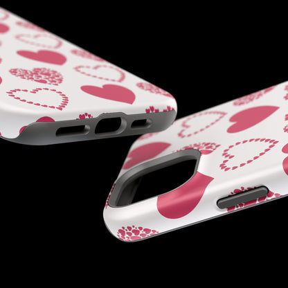 Clustered Pink Hearts MagSafe iPhone Case