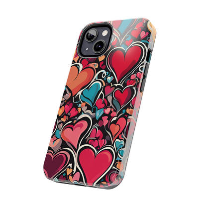 Vibrant Multicolor Heart Art – iPhone Case