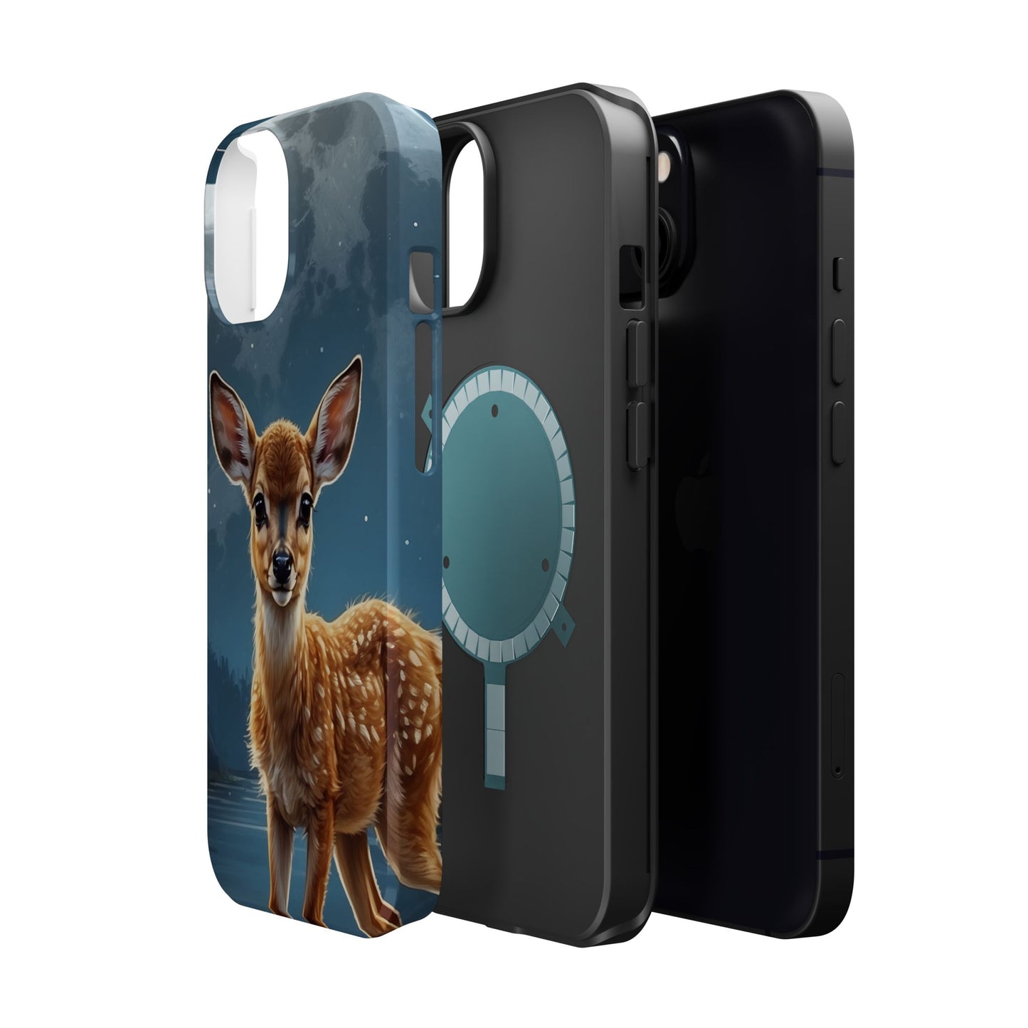 MagSafe-Compatible iPhone Case – Enchanted Fawn Under the Moonlit Sky