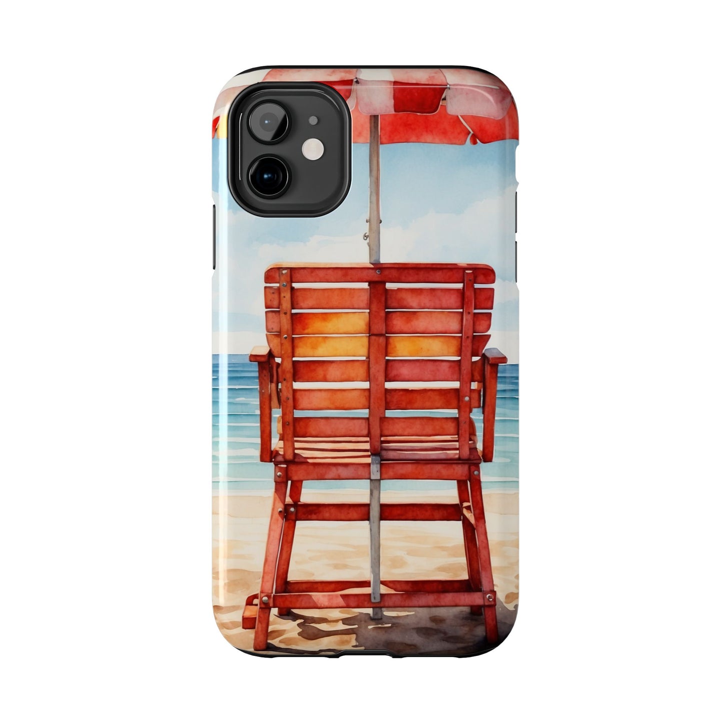 Beachfront Sunset Lounge iPhone Case – Rearview Edition