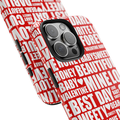 Valentine's Love Typography iPhone Case