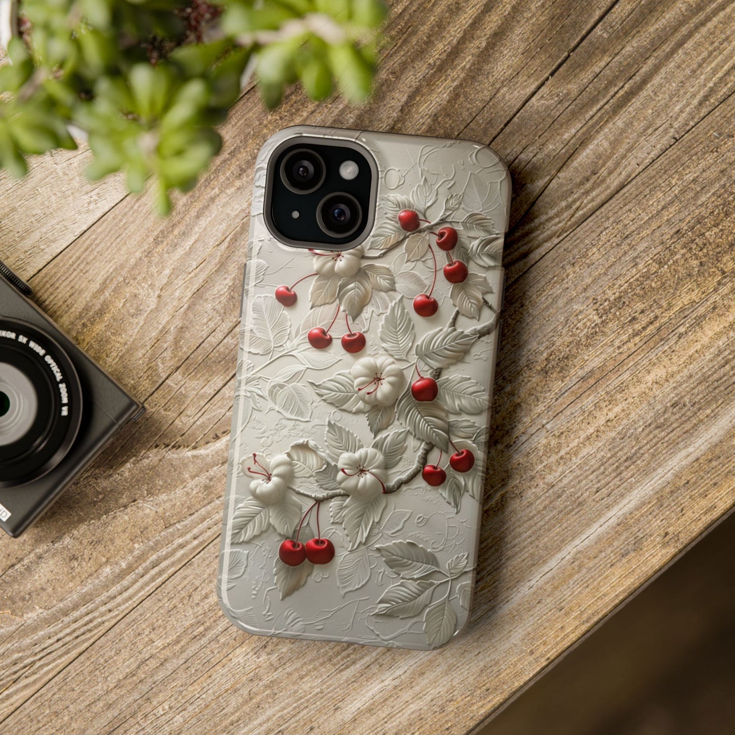 Unleash Your Inner Goddess With Our Athenian Elegance Cherry Marble Phone Case | A Blend of Classic Art and Modern Tech | Cute Cherries | Stone